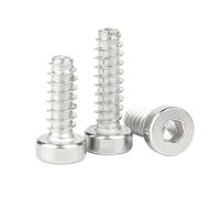 ORANXIN M2.6 x 5mm 100 Pcs Cilindrica Testa Sottile Esagono interno Coda piatta Viti autofilettanti Acciaio inossidabile 304 Viti autoperforanti
