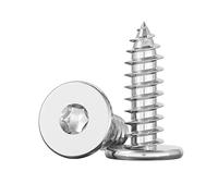 ORANXIN M2 x 12mm 100 Pcs Extra sottili Testa piatta Torx Viti autofilettanti Acciaio inossidabile 304 Stella Profilo basso Vite per legno