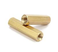 ORANXIN M4 x 10mm 20 Pcs Doppio Attraverso Ottone Standoff Viti Filettatura Femmina Distanziatore Hex Standoffs PCB Scheda madre Rame Pilastro
