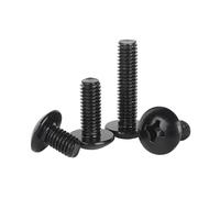 ORANXIN M5 x 16mm 20 Pcs Croce Bulloni a testa tonda Acciaio inossidabile 304 Nero Zinco Fungo Bulloni testa tonda piatta Pan Viti Machine Elementi di fissaggio