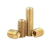 ORANXIN M6 x 12mm 20 Pcs Presa esagonale Viti di arresto Ottone Esagono Viti Senza testa Allen Pomello