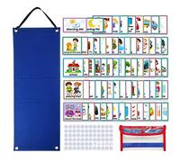 Orari visivi Schede grafiche della routine quotidiana Bambini Calendario giornaliero Grafico dei lavori domestici per bambini Blu