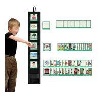 Orario visivo: mini-programma di viaggio, grafico della routine quotidiana | Ora e dopo l'autismo per la casa Visual_Schedule Pocket Chart Routine della buonanotte Strumento visivo comportamentale per