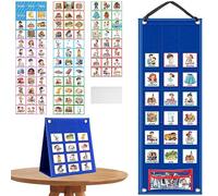Orario Visivo per Bambini Autistici Ora e Successivo Scheda Autismo Con 96 Schede Pecs Libro di Comunicazione per Autismo Grafico di Routine Primi Anni per Bambini con ASD ADHD