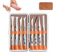 ORARTMM Kit Manicure E Pedicure Professionale 8 Pezzi Con Tagliaunghie, Lima Per Unghie, Taglia Cuticole, Tronchesino Unghie E Raspa Piedi Professionale,Cura Dei Piedi, Rimozione Calli