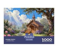 Oratorio del Giardino della Preghiera Puzzle in Legno Impermeabile DIY Puzzles Da 1000 Pezzi Regali Per Adulti Impossibili Giochi Educativi