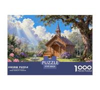 Oratorio del Giardino della Preghiera Puzzle in Legno Impermeabile DIY Puzzles Da 1000 Pezzi Regali Per Adulti Divertenti Giochi Educativi