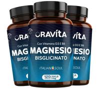 Oravita Magnesio Bisglicinato 450mg + Vitamina D3 B6 - 360 Capsule 3 p