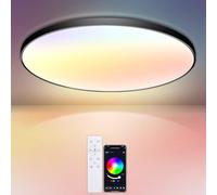 Oraymin LED Deckenleuchte Dimmbar mit Fernbedienung, 24W RGB Farbwechsel Deckenlampe mit APP-Steuerung, 2700K-6500K Rund LED Lampe für Schlafzimmer, Wohnzimmer, Kinderzimmer, Ø30CM