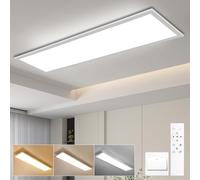 Oraymin Pannello LED 100x25CM, Plafoniera LED Soffitto Dimmerabile Con Telecomando, 30W 3800LM, Lampada Da Soffitto Con Funzione Memoria, 3000K-6500K, Plafoniera Rettangolare Per Cucina
