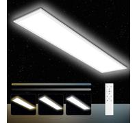 Oraymin Plafoniera LED soffitto 100x25 CM con telecomando, 30W 3300LM Pannello LED dimmerabile, funzione memoria, 3000K-6500K Plafoniera per soggiorno camera da letto cucina ufficio