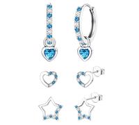 ORAZIO 3 Paia Orecchini Bambina Argento 925 Orecchini Cerchio Set Orecchini Bambina Anallergici Orecchini Donna Argento 925 Regali di Gioielli