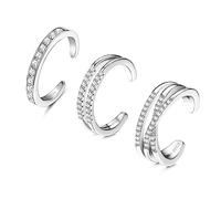 ORAZIO 3PCS Anelli regolabili per le dita dei piedi per le donne Set di anelli minimalisti per dita dei piedi in tonalità argento Set di gioielli da spiaggia estivi Regali per donne e ragazze 3