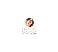 ORAZIO 4 Paia Orecchini Cerchio Argento Oro Donna Uomo Acciaio Chirurgico Orecchini a Cerchio Piccoli Donna Set Orecchini Acciaio Inossidabile Orecchini Cerchio Huggie Anallergici 6/8/10/12mm