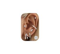 ORAZIO 6 Paia Orecchini Donna Argento 925 Argento Orecchini Cerchio Donna Ear Cuff Piercing Orecchio Orecchini Anallergici Argento Donna Set