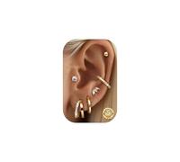 ORAZIO 6 Paia Orecchini Donna Argento 925 Orecchini Cerchio Oro Donna Ear Cuff Oro Orecchini Piercing Orecchio Oro Orecchini Anallergici Donna Set Orecchini Oro
