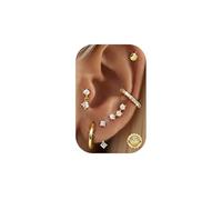 ORAZIO 6 Paia Orecchini Donna Argento 925 Orecchini Cerchio Oro Donna Ear Cuff Oro Orecchini Piercing Orecchio Oro Orecchini Anallergici Donna Set Orecchini Oro
