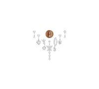 ORAZIO 7 Pezzi Piercing Ombelico Argento Donna Acciaio Chirurgico Pendente Piercing Ombelico Anello 10/12MM Ipoallergenici Farfalla Zircone Navel Piercing Donna