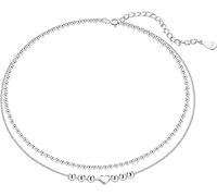 ORAZIO 925 Braccialetto Alla Caviglia In Argento Sterling Multistrato Cavigliere Per Le Donne Cuore Rotondo Cavigliere A Sfera Catena Regolabile Spiaggia Di Estate Dei Monili Del Piede,stile8