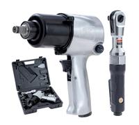 ORAZIO Avvitatore a Impulsi Pneumatico 1/2" 600 Nm con Chiave a Cricchetto Pneumatica 1/2" e 10 Bussole 9-27 mm Chiave a Percussione ad Aria Garage Utensile Pneumatico (Budget)