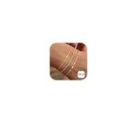 ORAZIO Bracciale Donna Oro Argento 925 Bracciali Catena Regolabile Impilabile Braccialetti Perline Regalo Bracciale Oro Donna Set Bracciali Gioielli Donna