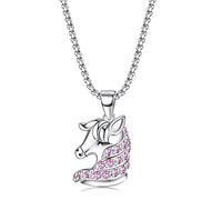 ORAZIO Collana con Ciondolo a Forma di Cavallo Fortunato in Argento 925 per Ragazze Amanti dei Cavalli, Collana di Cavallo in Argento con Catena in Acciaio Inossidabile Gioielli di cavallo per Bambini