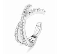 ORAZIO Orecchini a Polsino dell'Orecchio in Argento Sterling 925 CZ con Cartilagine Elica Finta Non Perforanti a Conchiglia per Donne