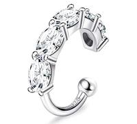 ORAZIO Orecchini a Polsino dell'orecchio in Argento Sterling 925 CZ Orecchini a Polsino con Cartilagine Elica Finta Non Perforanti Orecchini con Polsini a Conchiglia per Donne