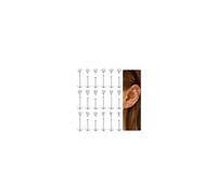 Orazio Piercing Orecchio Labret Orecchini Donna Piercing Naso Trago Labbro | 18 Pz Acciaio Inossidabile Helix Piercing Brillantino Color Argento Placcato Oro 14 Carati