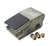 ORAZIO Valvola Pneumatica a Pedale, 3 Vie 2 Posizioni G1/4 con Comando a Pedale Filettato Interruttore a Pedale Momentaneo Air Pad con Connettori Rapidi per Attrezzature per Macchine Industriali