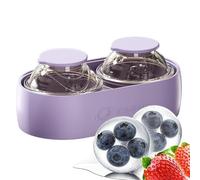 Orb Freezing Creator Set | Silicone ABS 13.6x5.7x7.3cm Release Tray | Whisky Bourbon Cocktail Sphere Spirit Drink Round Iceform Tool | Home Party Kitchen Picnic Camping Outdoor Leisure