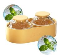 Orb Mold - Flexible Ice Ball Press, Cocktail Sphere with Creator, Kitchen Beverage Tool, Party Drink Enhancer, Cooling Form for Producing Smooth Round Spirits Refreshment Events Outdoor Patio