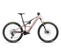 Orbea rise lt m10 mtb elettrica a sospensione completa shimano deore xt slx 12s 420 wh 29 desert rose carbon raw grey 2025