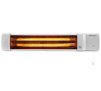 Orbegozo BB 5002, Fornello elettrico, 1200 W, 2 livelli di potenza, 2 barre al quarzo, interruttore e selettore di potenza tramite maniglia, kit di montaggio a parete, colore bianco