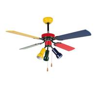 Orbegozo CC 09105 C - Ventilatore da soffitto con luce, 4 pale multicolori, diametro 105 cm, 60 W e 3 velocità