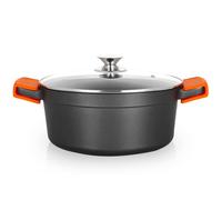 Orbegozo CDH 3020 - Casseruola in Resistente Alluminio Pressofuso - Versatilità e Sicurezza in Cucina - Antiaderente e Adatta a Tutti i Tipi di Piani Cottura - Coperchio in Vetro Temperato - Capacità