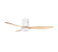 Orbegozo CP 114132 Ventilatore da soffitto con luce e telecomando 40W Bianco/Legno