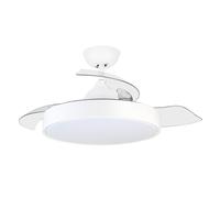 Orbegozo CP 119105 Ventilatore da Soffitto con Pale Retrattili e Luce 35W Bianca