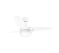 Orbegozo CP 128105 Ventilatore da soffitto, 105 cm, motore DC 40 W, 6 velocità, 3 pale, silenzioso, telecomando reversibile, estate/inverno, LED 24 W, 1200 lm, 3000-6500 K, timer 1, 2, 4, 8 ore, 2