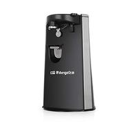 Orbegozo CU 6500 - Apriscatole elettrico, apribottiglie e affilacoltelli inclusi, accensione automatica a pressione, potenza 60 Watt