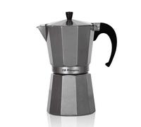 Orbegozo KFS 1220, caffettiera 12 tazze, adatta per fornelli a gas, ceramica ed elettrici, manico ergonomico, valvola di sicurezza, alluminio, colore argento