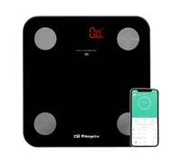 Orbegozo PB 3000 Bascula Electronica de Baño - Diseño de Cristal - Pantalla LED - Activacion Tactil - Capacidad 180kg - Indic