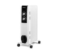 Orbegozo RF 2000, radiatore ad olio, 2000 W, 3 potenze termiche, 9 elementi, termostato regolabile, protezione surriscaldamento, ruote piroettanti, colore bianco