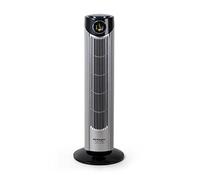 Orbegozo TWM 1015 - Ventilatore a torre ionico, telecomando, 3 modalità di ventilazione, display digitale, funzione timer, 3 velocità, silenzioso, rotazione 80°C, 45 W, grigio/nero