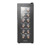 Orbegozo VT 1240 - Cantinetta per 12 bottiglie, volume 34 litri, pannello touch, display LED, termostato 8-18 °C, doppia finestra, isolamento doppio luce interna LED, 65 W