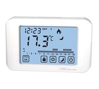 Orbis MIRUS TOUCH Bianco Cronotermostato touch screen settimanale a Batterie