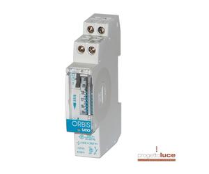 Orbis UNO QRD Interruttore Orario con cavalieri 1 Modulo OB400232 guida Din