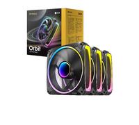 Antec Orbit 120 ARGB 120 mm PWM Fan Triple Pack - 120 mm x 28 mm, Fluid Dynamic Bearing, 200-2000 RPM, 66.72 CFM, aRGB Lighting, Anti-Vibration Pads