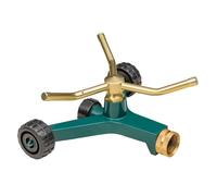 Orbit 58257N Irrigatore a 3 bracci in metallo con base a ruote, verde