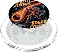 Orbit Annie che combatte la corda del fuoco della cometa nella galassia stellata PopSockets PopGrip per MagSafe